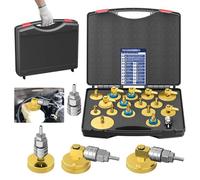 MINENICE Kit d'adaptateurs pour purgeur de Freins 17 pièces Kit de purgeur pour maître-Cylindre, kit de purgeur de Pression de Frein Durable et Bien étanche Kit d'adaptateurs pour purgeur de Liquide