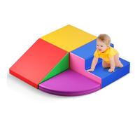 MINENICE Lot de grands blocs de mousse pour bébé, blocs d'escalade, jouets éducatifs pour enfants, intérieur et extérieur, sac en cuir 4P