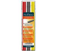 Pica Marker – Set de mines BIG-Dry 4x jaune/4x rouge/4x graphite stable à 70° – 12 mines
