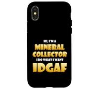 Mineral Collector IDGAF Rare Earth Crystal Rock Collection Coque pour iPhone X/XS