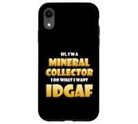 Mineral Collector IDGAF Rare Earth Crystal Rock Collection Coque pour iPhone XR