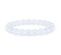 Mineral Est | Bracelet Cristal de roche qualité Extra | Taille des pierres = 10mm | Procure du dynamisme | Lithothérapie et chakras