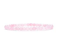 Mineral Est | Bracelet Quartz rose qualité Extra | Taille des pierres = 4mm | Développe l'autonomie | Lithothérapie et chakras