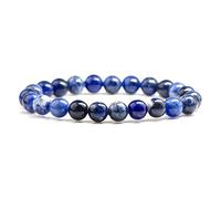 Mineral Est | Bracelet Sodalite qualité Extra | Taille des pierres = 6mm | Apaise la conscience et rassure | Lithothérapie et chakras