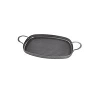 Plancha grill minéral b élément 38 x 26 cm avec anses - - Argent - Acier