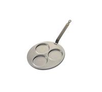 De Buyer 5612.03 'mineral B Element' Poêle Triblinis - Revêtue De Cire D'abeille - Tôle D'acier Blanche - Diamètre 3x 10 Cm