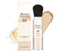 Mineral Powder Sunscreen Spf 30,poudre fixatrice maquillage,Poudre fixatrice de protection solaire,Sunscreen Setting Powder, Poudre libre pour le visage au fini minéral mat (1PC, 8g)