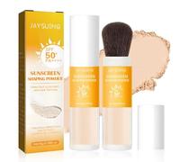 Mineral Sunscreen Setting Powder, poudre de fixation minérale de protection solaire, SPF 50 PA++, poudre de protection solaire, translucide et légère (2PC)