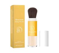 Mineral Sunscreen Setting Powder,SPF35 Natural Sun Protection Fixing Powder,Sunscreen Powder Scalp,Sun Protection Scalp,Matte Finish Oil Control,Loose Face Powder,Mineral Sunscreen Powder with Brush