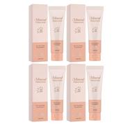 Mineral Sunscreen SPF 30 - Broad Spectrum For Face & Body Lightweight, No White Cast, Water Resistant 80 Min(4pcs)