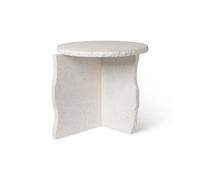 Minéral Table Basse Sculpturale Marbre Blanc Curia