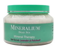 Mineralium - Gommage Corps au Sel de la Mer Morte Parfum Lavande - Exfoliant Non Gras aux Huiles Naturelles - Nourrit, Adoucit et Régénère - Sans Sulfates, Parabènes ni Silicones - 500ml