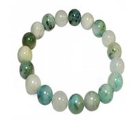 Minéraux et Cristaux -Bracelet Agate Verte Dendritique en pierre naturelle - Bijou unisexe pour femme et homme - Perles rondes élégantes - Accessoire nature et tendance - Perles 8 mm