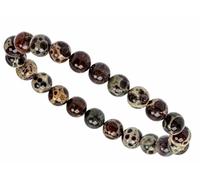 Minéraux et Cristaux - Bracelet Jaspe Tortue Naturel - Bijou Mixte Femme & Homme - Perles en Pierre Authentique - Accessoire Élégant - Idée Cadeau Nature Zen - Perles de 8 mm