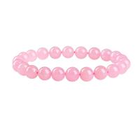 Minéraux et Cristaux - Bracelet Quartz Rose Femme en Pierres Naturelles Véritable - Bijou Quartz Rose Raffiné - Cadeau Symbolique Bracelet Femme ou Homme - Bijou Sculptant Poignet - (10 mm)