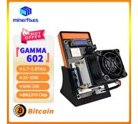 Minerfixes Gamma 602 1.7TH/s BM1370 BTC Miner de Antminer S21 Pro Asic, machine de minage solo open source pour Bitcoin et crypto-loteries Orange US Plug