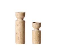 Minerva Bougeoir Lot de 2 Crème