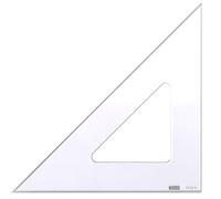 MINERVA Equerre 45° Bord Antitache 20cm Transparent