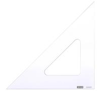 Minerva Equerre 45° Bord Droit 30cm Transparent Qualité Optique Transparent