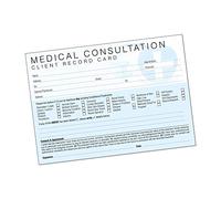Minerva Print - Lot de 50 fiches de dossiers médicaux A5 blanc 100% brillant FSC 160g/m² pour salons et thérapeutes mobiles