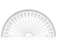 MINERVA Rapporteur 1/2 Circulaire en Grades 20cm Transparent