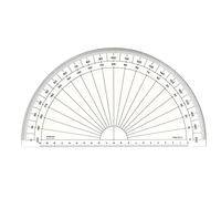 MINERVA Rapporteur 1/2 Circulaire en Grades 25cm Transparent