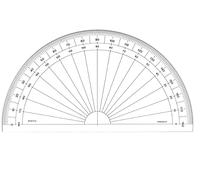 MINERVA Rapporteur 180° en Degré 20cm Transparent