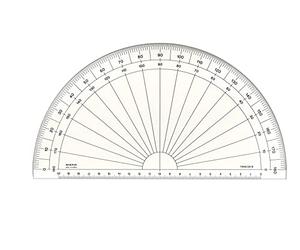 MINERVA Rapporteur 180° en Degré 25cm Transparent