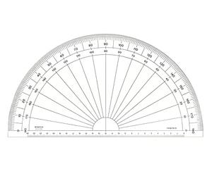 MINERVA Rapporteur 180° en Degré 30cm Transparent