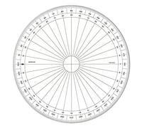 MINERVA Rapporteur 360° en Degré 20cm Transparent