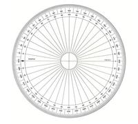 MINERVA Rapporteur circulaire en Grades 15cm Transparent