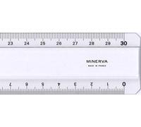 Triple decimetre 2 biseautee transparent gx32 Minerva
