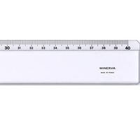 MINERVA Règle 40cm un biseau transparent