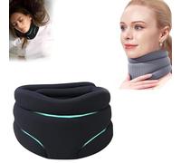 Minerve Cervicorrect for l'apnée du sommeil Minerve Cervicorrect, minerve douce for les douleurs et le soutien du cou, minerve anti-ronflement for dormir for femmes et hommes (Color : Black)