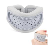 Minerve pour douleurs cervicales et soutien - Minerve cervicale en mousse de silicone, support cervical réglable et respirant pour dormir, soulageant la douleur et la pression (gris - taille L)