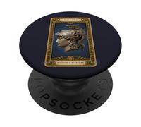 Minerve Tarot Déesse Romaine de la Guerre et de la Sagesse Athena PopSockets PopGrip Adhésif