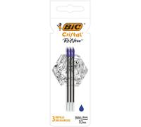 Mines de stylo à bille BIC Cristal RE'NEW bleu S 3 pièces
