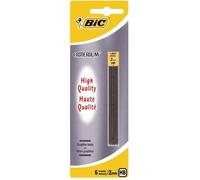 Mines pour crayon - BIC - Criterium 1 - 6 mines HI-POLYMER - 2mm - HB