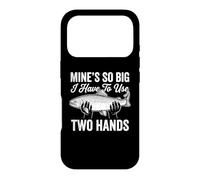 Mine's So Big I Have to Use Two Hands - Fun Dad Blague Fishing Coque pour iPhone 17 Pro