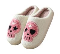 Minetom Chaussons Hommes Femmes Halloween Pantoufles Peluche Maison Mémoire Mousse Bois Automne Hiver Intérieur/Extérieur A Style 02 43/44 EU