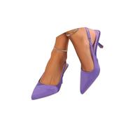 Minetom Escarpins Femme Suède Pumps Talon Haut Et Bout Fermé Parfait pour Les Mariages Et Les Fêtes Slip-on High Heels A Violet 39 EU
