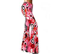 Minetom Femme Taille Haute Pantalon Patte d'elephant Bootcut Flare Évasé Pants Imprimé Années 70 Carnaval Hippie Disco Costume B Blanc M