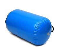 Minetom Gonflable Air Roller 100x60/75/90cm Rouleau d'air, Cylindre de Gymnastique, Tapis de Gymnastique Gonflable, Convient à la Gymnastique et l’Exercice, Yoga, Taekwondo (No-Pump Blue, 100 * 75)