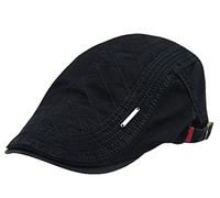 Minetom Homme Élégant Coton Gatsby Ivy Casquette Unisexe Béret Réglable Chapeau Visières Pour Loisir Voyage Sport Golf Snapback Cap Noir 56-62 cm (réglable)