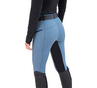 Minetom Pantalon D'Équitation Femmes Taille Haute pour Les Cavaliers Pantalon De Tir À l'arc Leggings avec Poche D Bleu XS