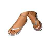 Minetom Tongs Femmes Sandales Plage D'Été Pantoufles Semelles Eva Légères Flip Flops Piscine Classique Multicolore Pantoufle Chaussons A1 Argent 40 EU