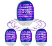 Mineup 4 Pièces Lampe Anti-moustiques Électrique, Moustique Tueur Lampe, Moustiquaire Électrique avec Lumière, UV Électriqu Anti-Moustiqu pour Maison, Intérieur, Cuisine, Salon, Chambre