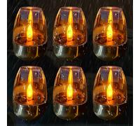 Mineup 6 Pièces Bougie Solaire Exterieur, Bougies chauffe-plat solaires, Bougies Solaires Extérieures pour L'extérieur, Résistantes aux intempéries, Bougie solaire pour terrasse, jardin, camping