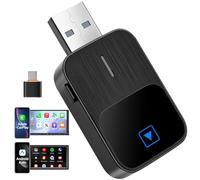 Mineup Adaptateur sans Fil pour CarPlay et Android Auto, 2 en 1 Adaptateur sans Fil Compatible avec iOS 10 et Android 11, Connexion Stable