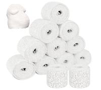 Mineup Bande de Platre, 12 Rouleaux Bandes plâtrées en Tissu, 5 cm x 2,7 m Bandage de Gaze Tubulaire, pour Moulage de Décor et de Masques, Moulages de Corps,Art créatif,Aussi pour Le Corps